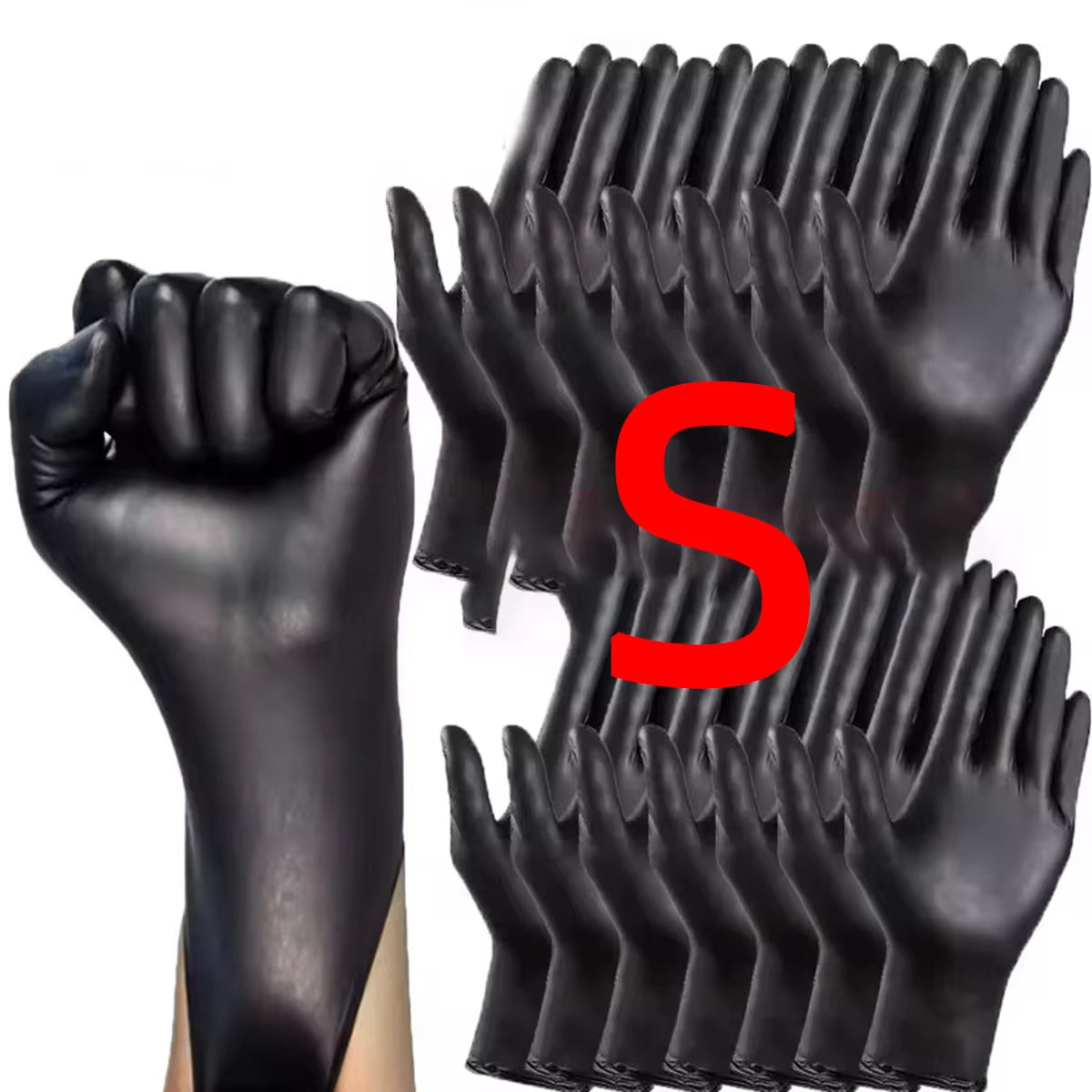 10/20/50/100PCS Bagged Disposable Gloves Black Disposable Gloves Household Kitchen Cooking Tools Car Wash Household Cleaning