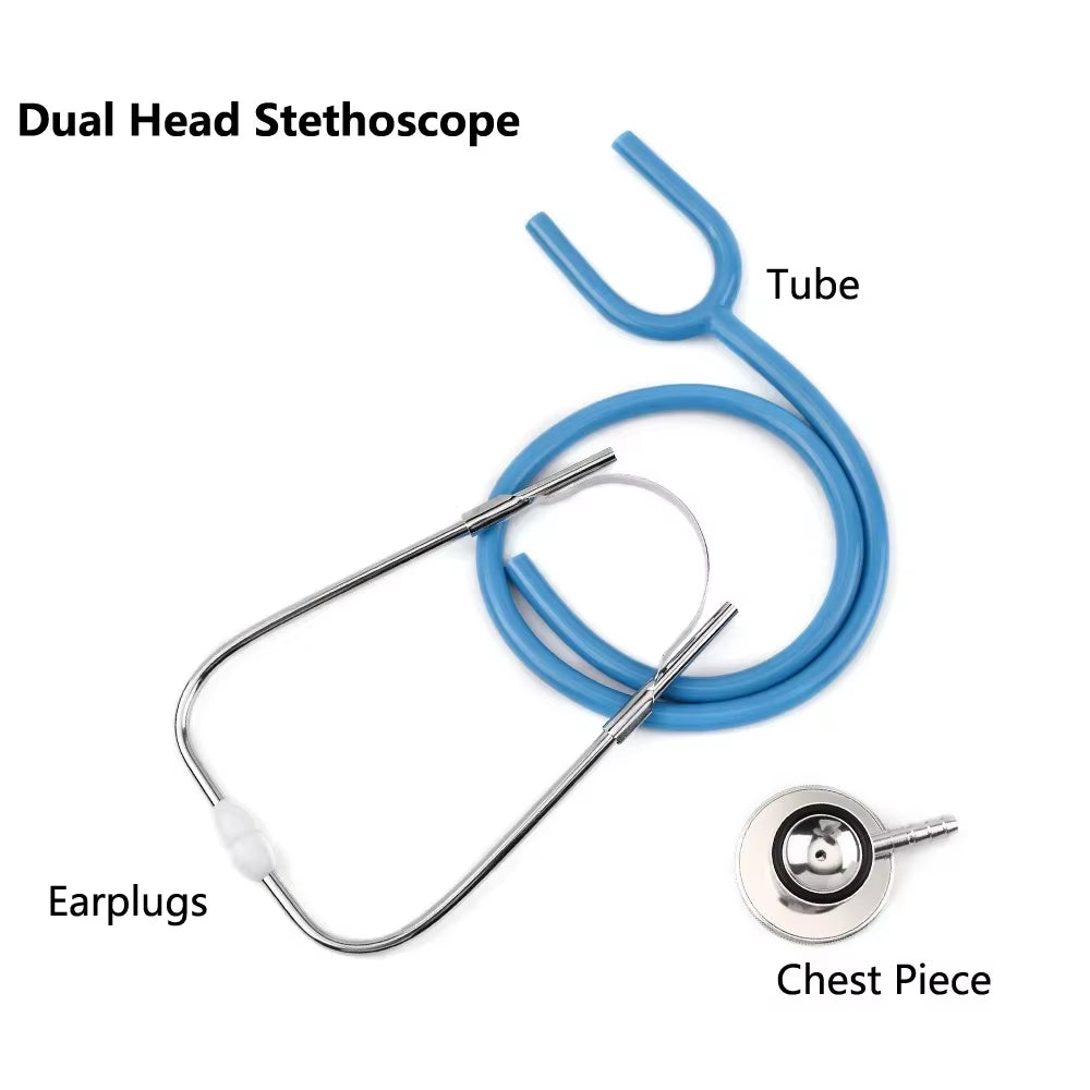 Dual Head Portable Stethoscope for Doctors Cardiology Medical Equipment Professional Device for Students Nurses and Vet Use