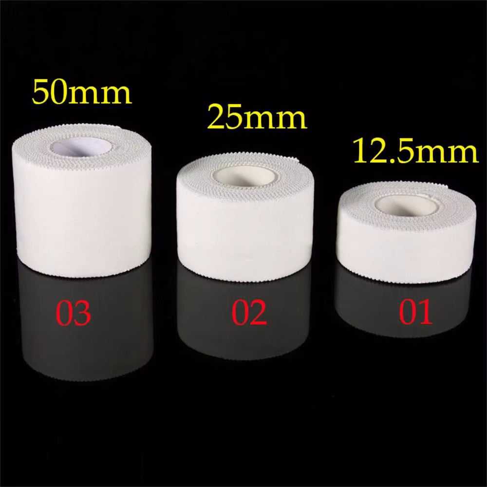 12.5/25/50Mm/Roll Medical Waterproof Cotton Premium Adhesive Tape Sport Binding Physio Muscle Elastic Bandage Strain Injury Tape