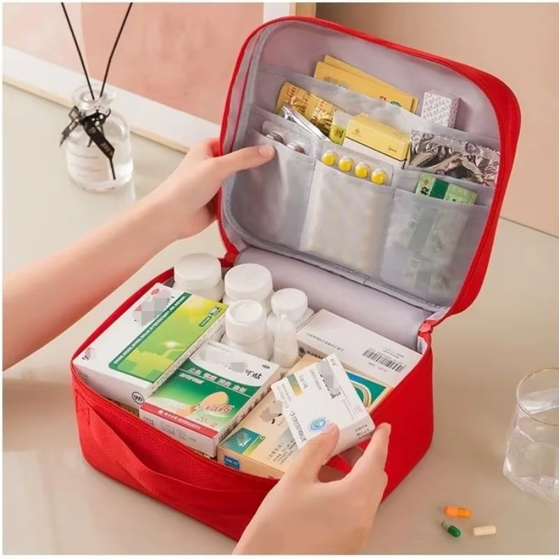 Large Capacity Medicine Bag Travel Portable Medical Bag Home Medicine Storage Bag Set Portable Outdoor First Aid Kit 1Pc