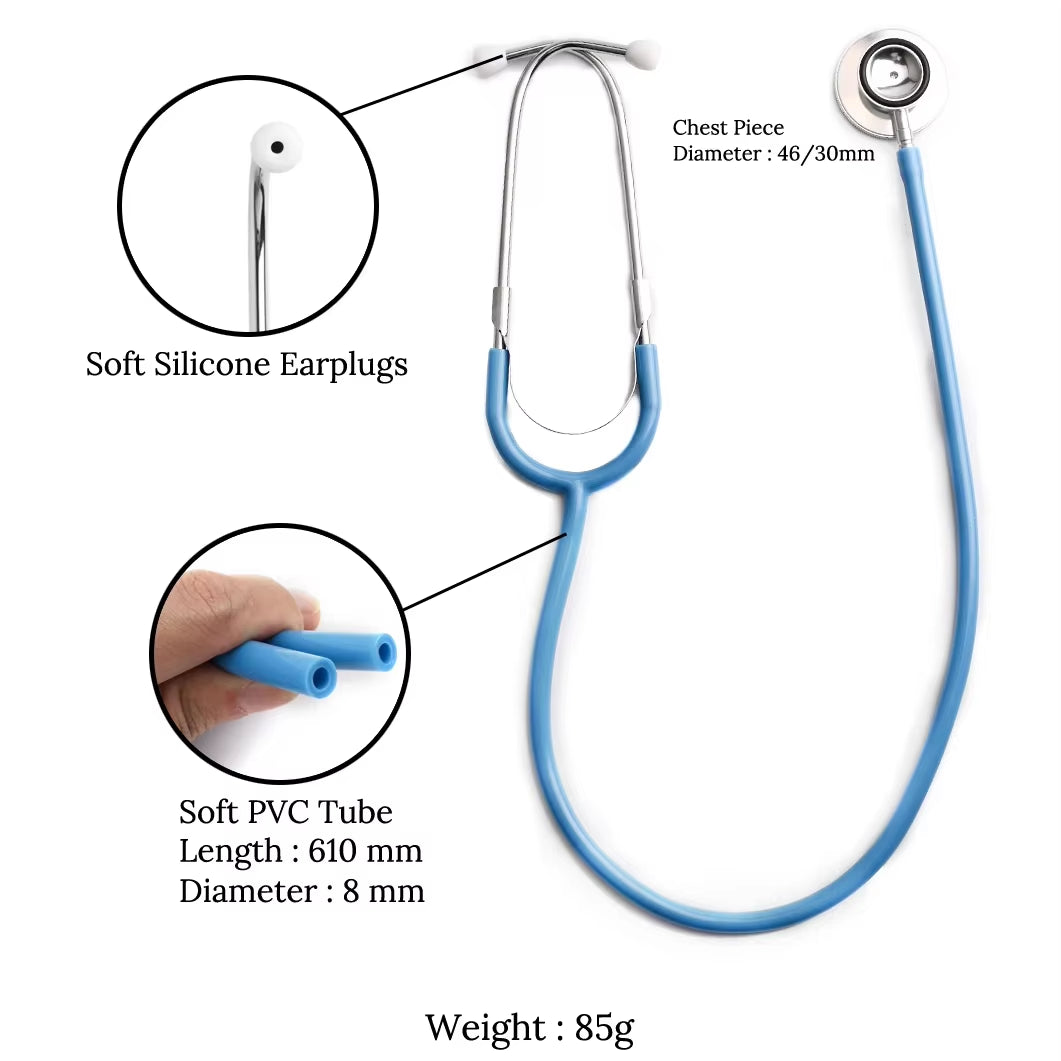 Dual Head Portable Stethoscope for Doctors Cardiology Medical Equipment Professional Device for Students Nurses and Vet Use