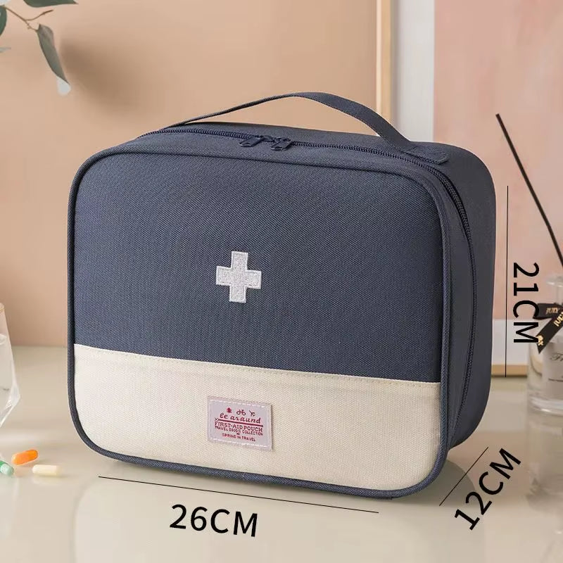Large Capacity Medicine Bag Travel Portable Medical Bag Home Medicine Storage Bag Set Portable Outdoor First Aid Kit 1Pc